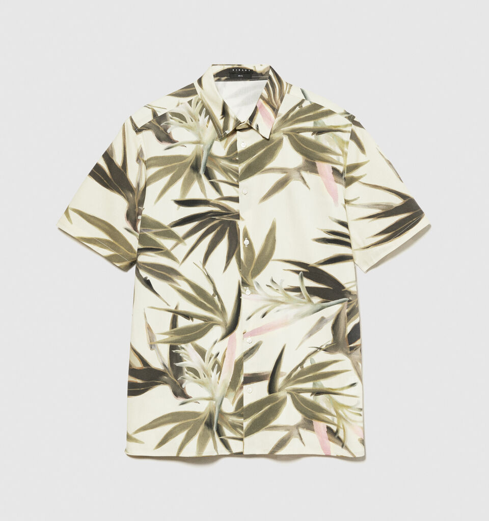 Short sleeve printed shirt - men's slim fit shirts - Multi-color | Sisley image number 6